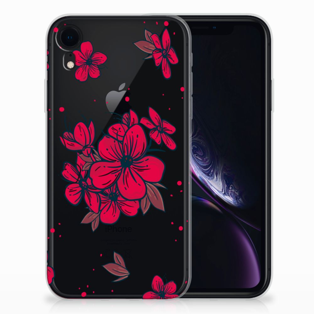 Apple iPhone Xr TPU Hoesje Design Blossom Red