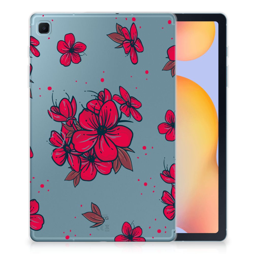 Samsung Galaxy Tab S6 Lite | S6 Lite (2022) Siliconen Hoesje Blossom Red