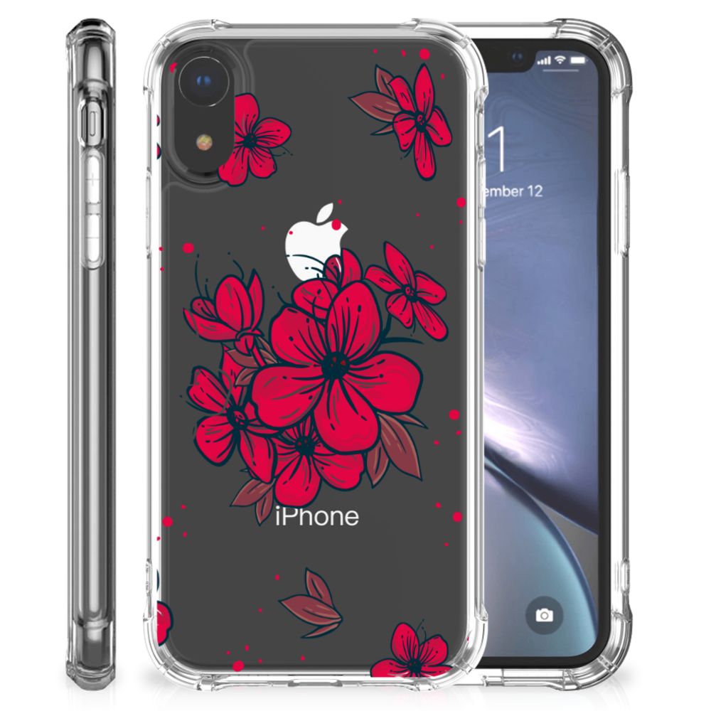 Apple iPhone Xr TPU Hoesje Design Blossom Red
