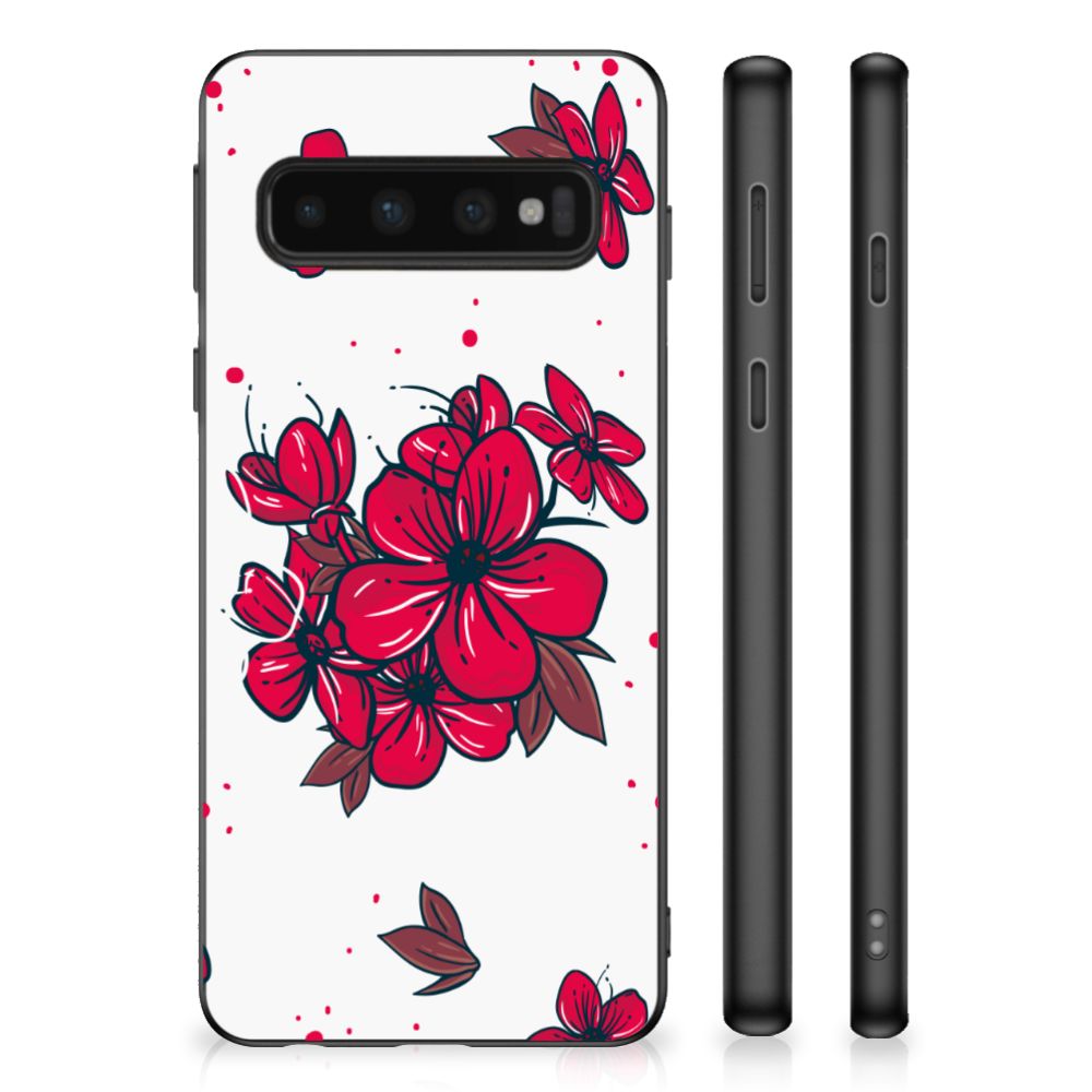 Samsung Galaxy S10 Skin Case Blossom Red