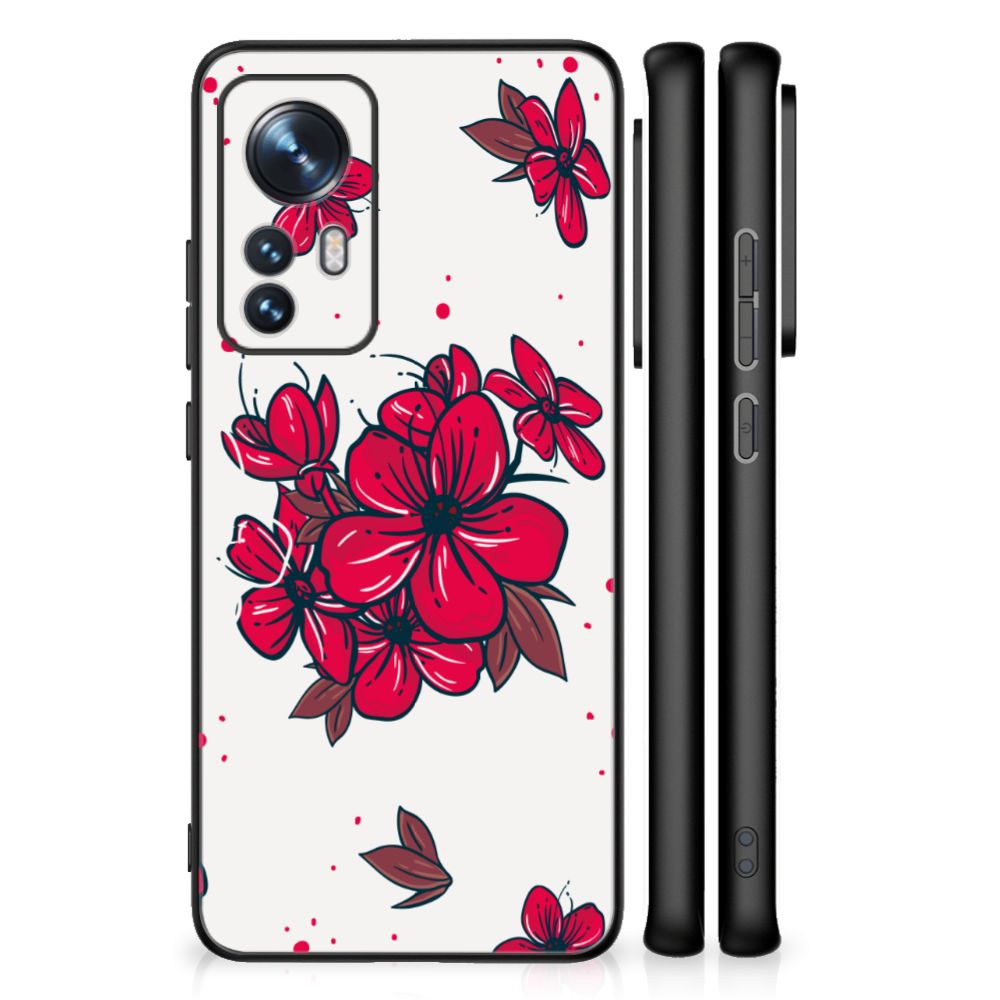 Xiaomi 12 | 12X Bloemen Hoesje Blossom Red