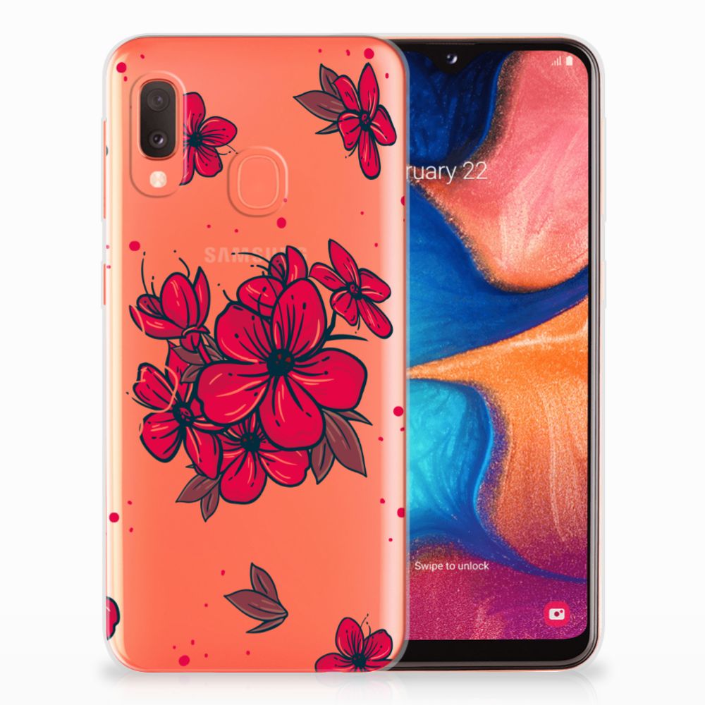 Samsung Galaxy A20e TPU Case Blossom Red