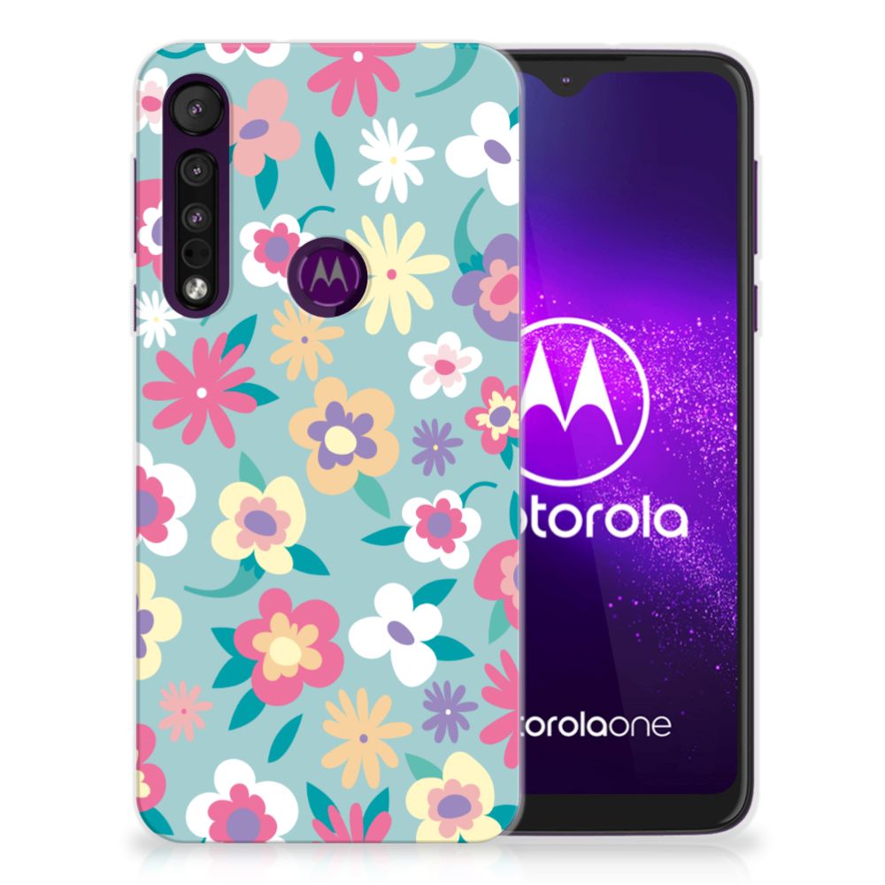 Motorola One Macro TPU Case Flower Power