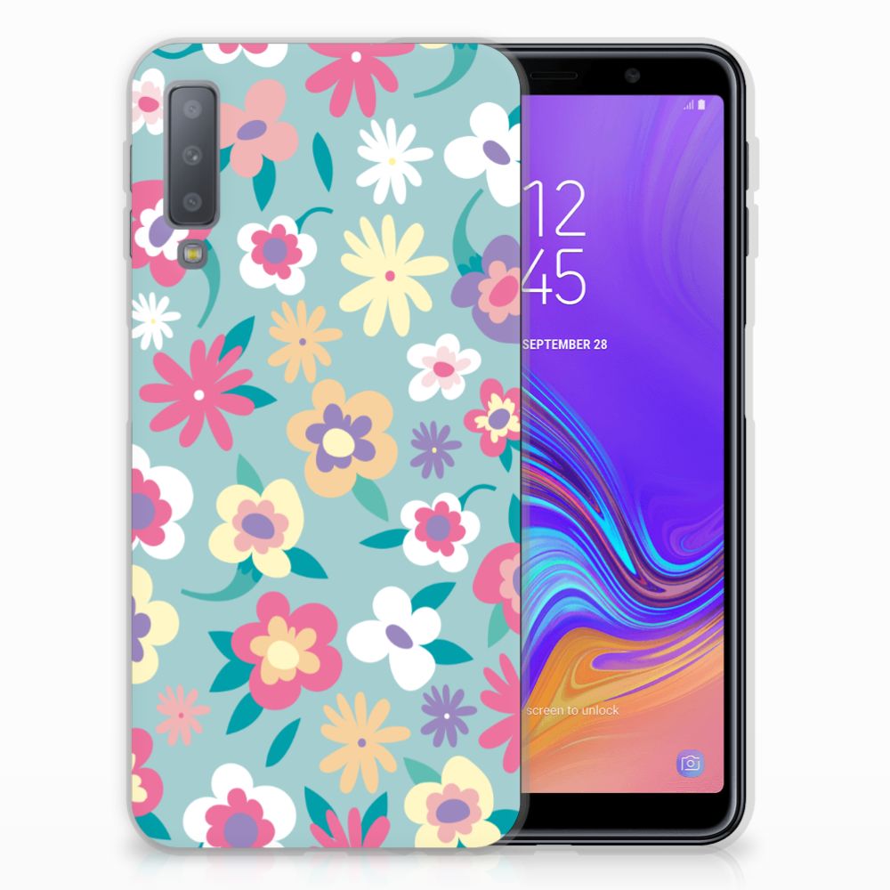 Samsung Galaxy A7 (2018) TPU Case Flower Power