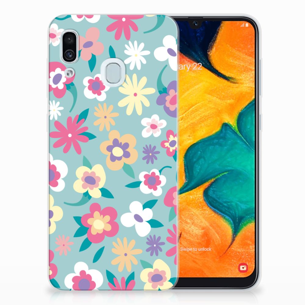 Samsung Galaxy A30 TPU Case Flower Power
