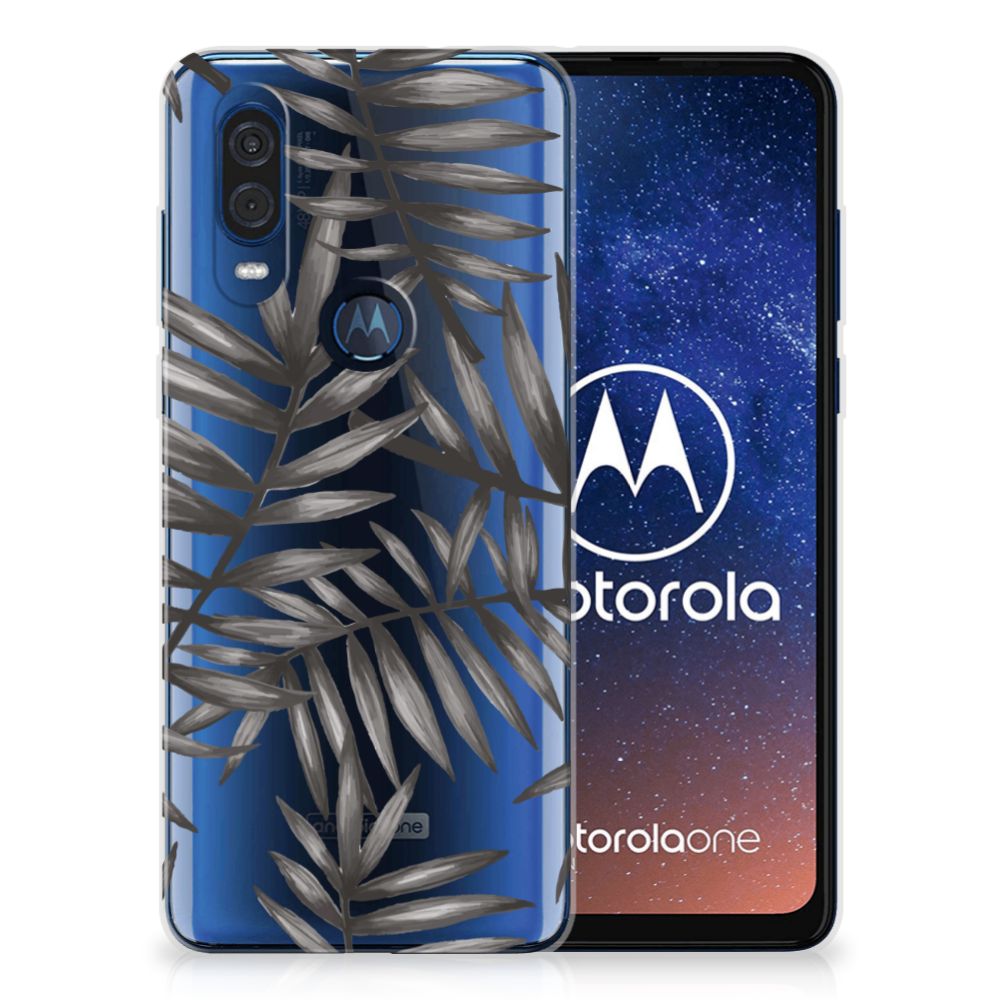 Motorola One Vision TPU Case Leaves Grey