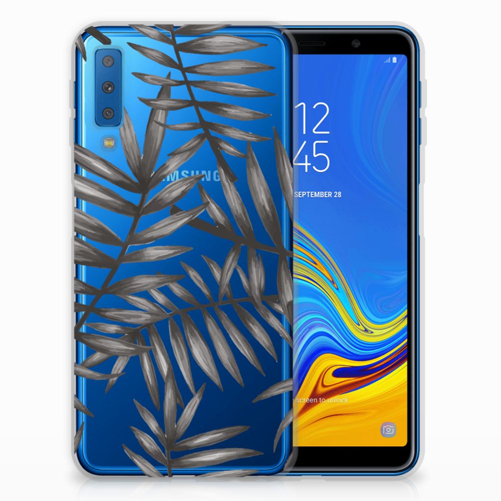 Samsung Galaxy A7 (2018) TPU Case Leaves Grey