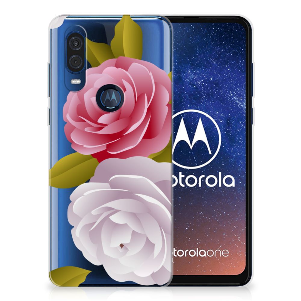 Motorola One Vision TPU Case Roses
