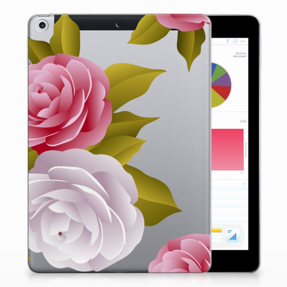 Apple iPad 9.7 2018 | 2017 Siliconen Hoesje Roses
