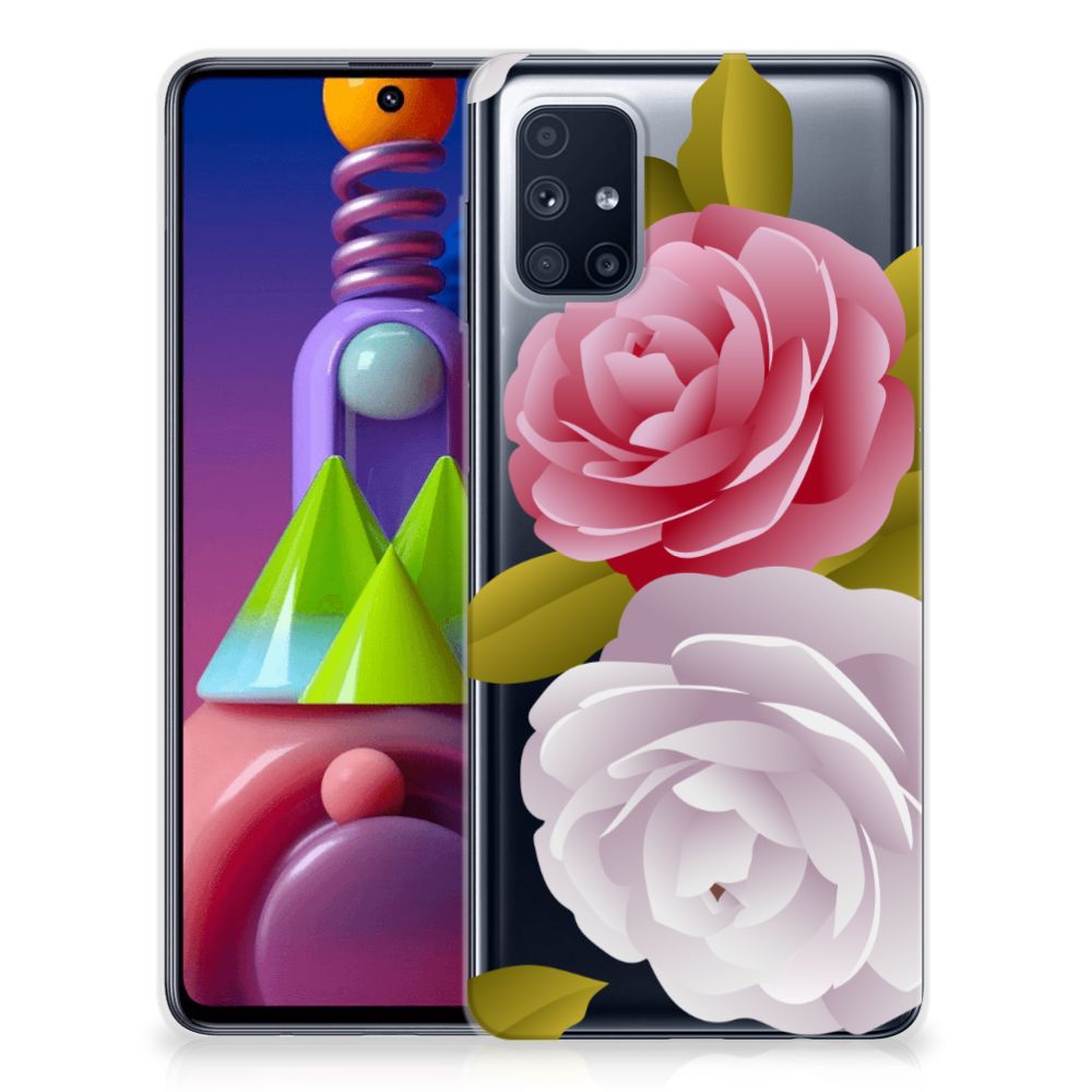 Samsung Galaxy M51 TPU Case Roses
