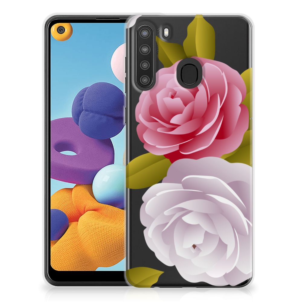 Samsung Galaxy A21 TPU Case Roses