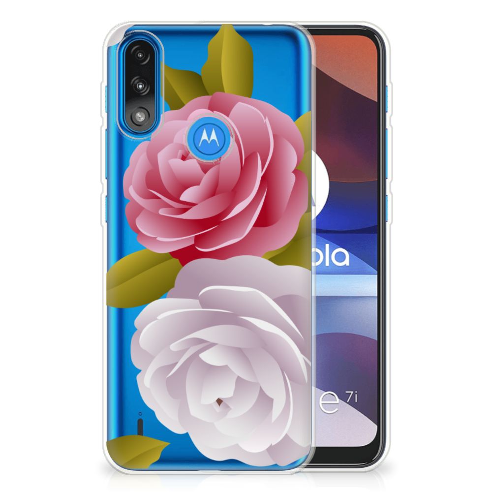 Motorola Moto E7/E7i Power TPU Case Roses
