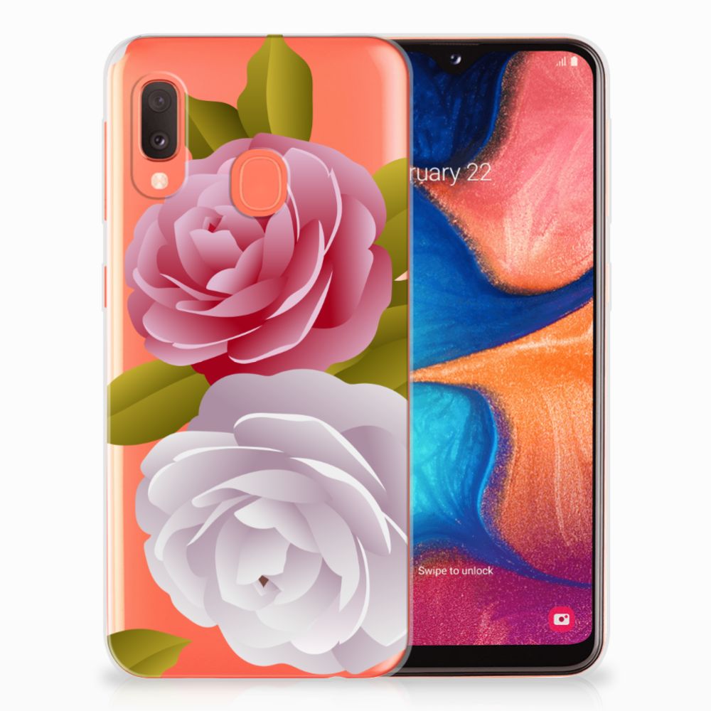 Samsung Galaxy A20e TPU Case Roses