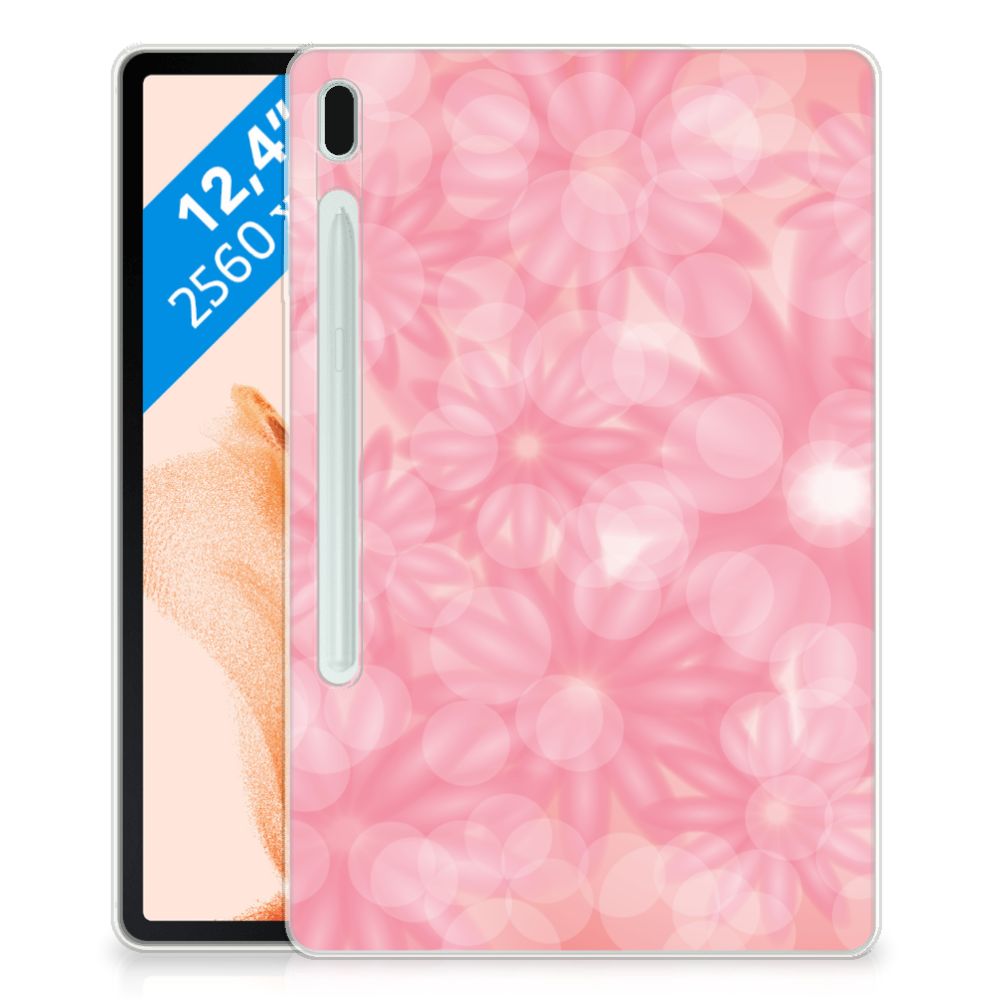 Samsung Galaxy Tab S7FE Siliconen Hoesje Spring Flowers