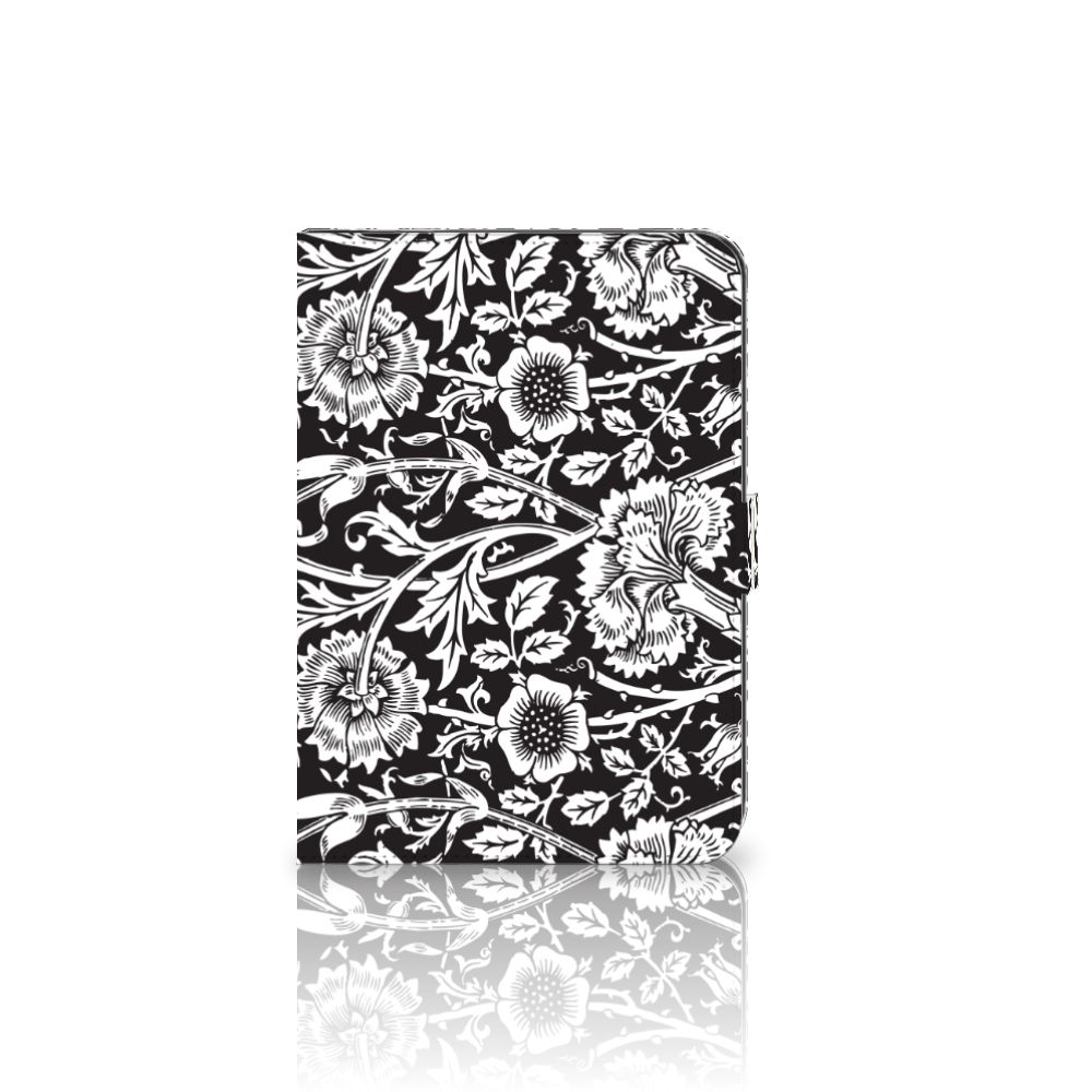 iPad Mini 6 (2021) Tablet Cover Black Flowers