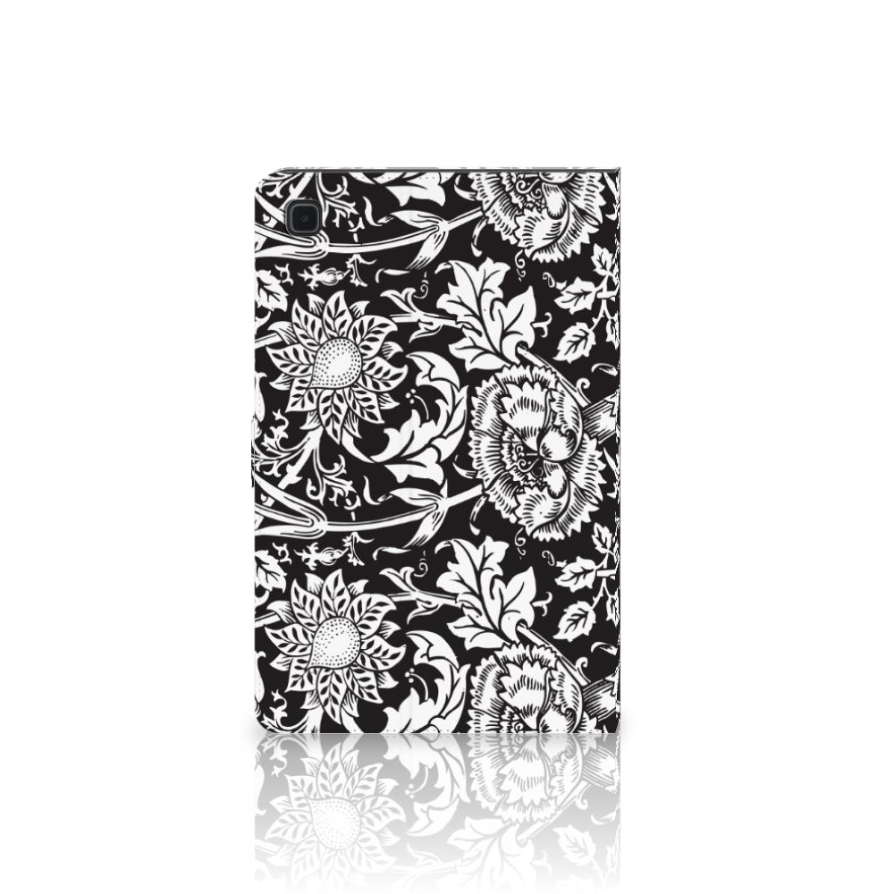 Samsung Galaxy Tab A7 (2020) Tablet Cover Black Flowers