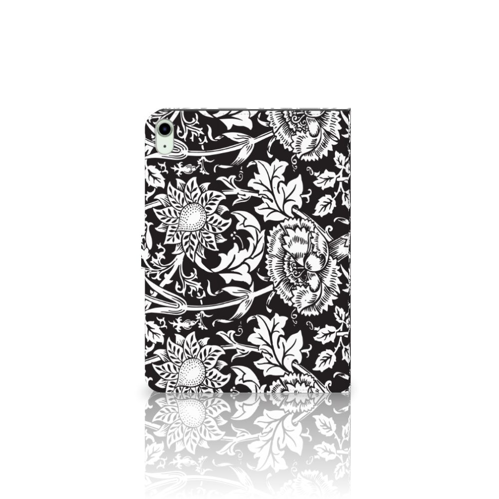iPad Air (2020-2022) 10.9 inch Tablet Cover Black Flowers