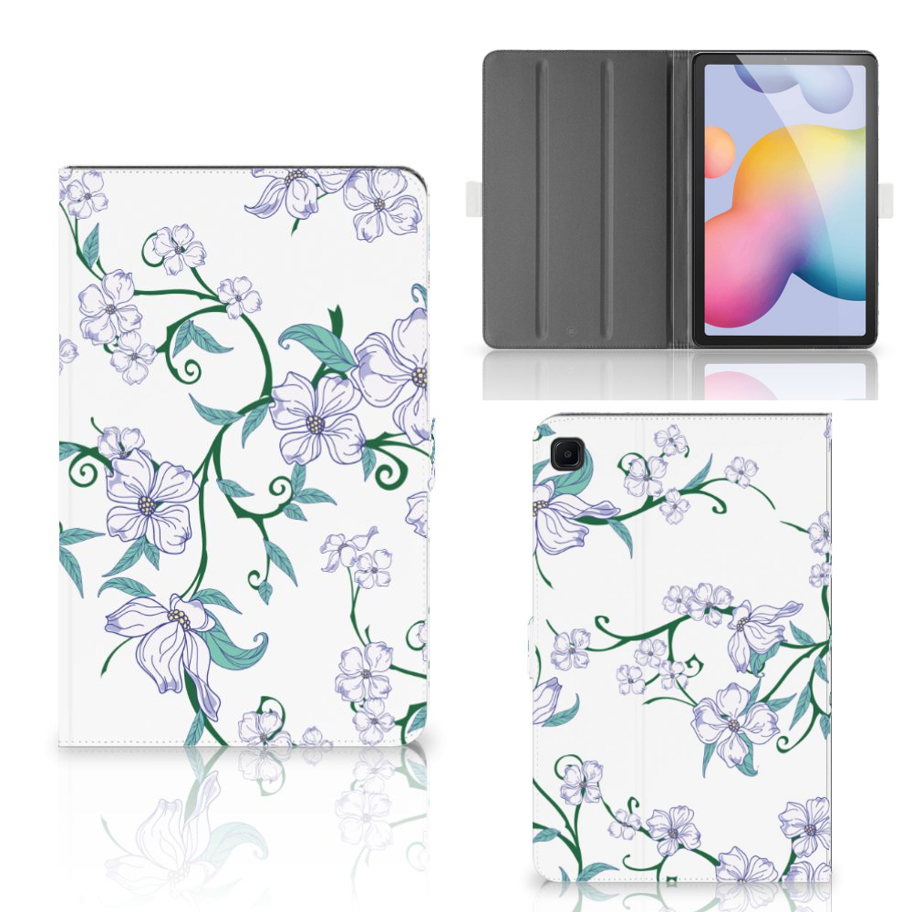 Samsung Galaxy Tab S6 Lite | S6 Lite (2022) Uniek Tablet Cover Blossom White