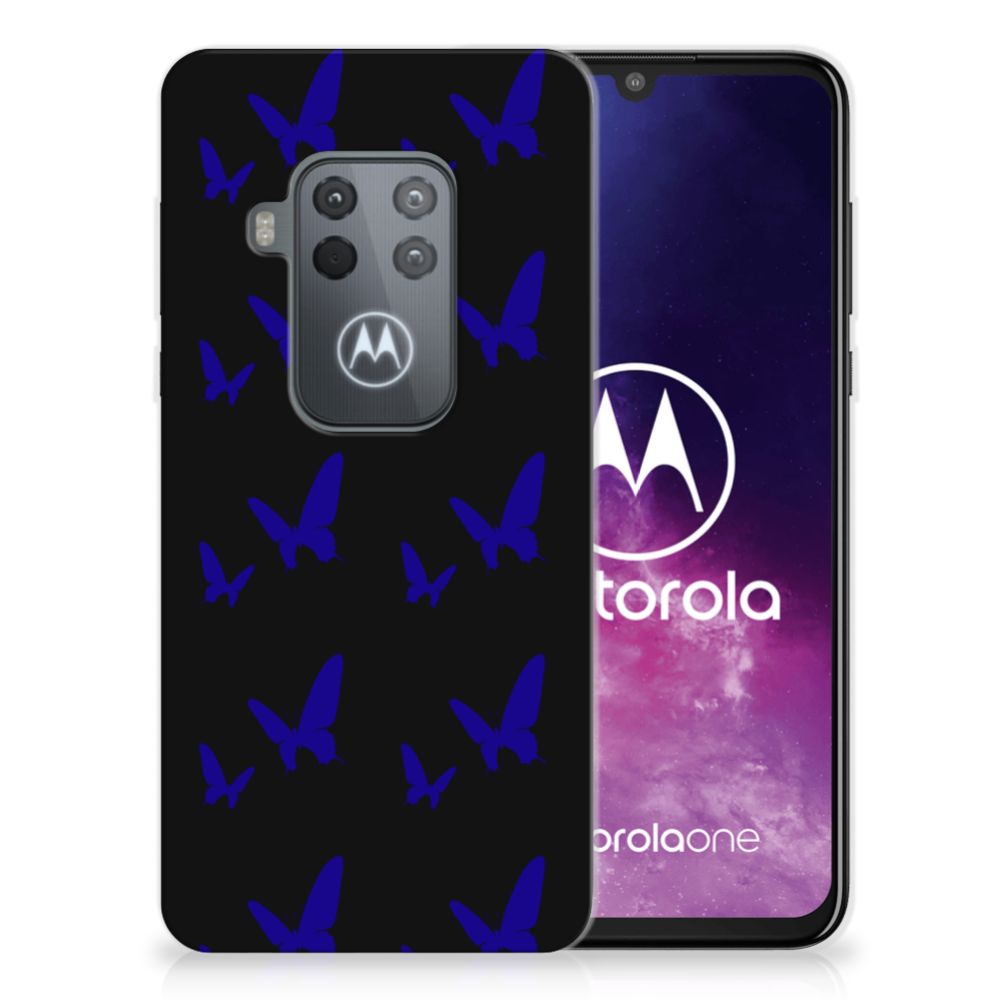 Motorola One Zoom TPU bumper Vlinder Patroon