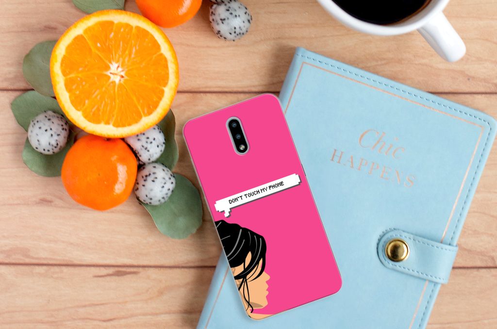 Nokia 2.3 Silicone-hoesje Woman Don't Touch My Phone