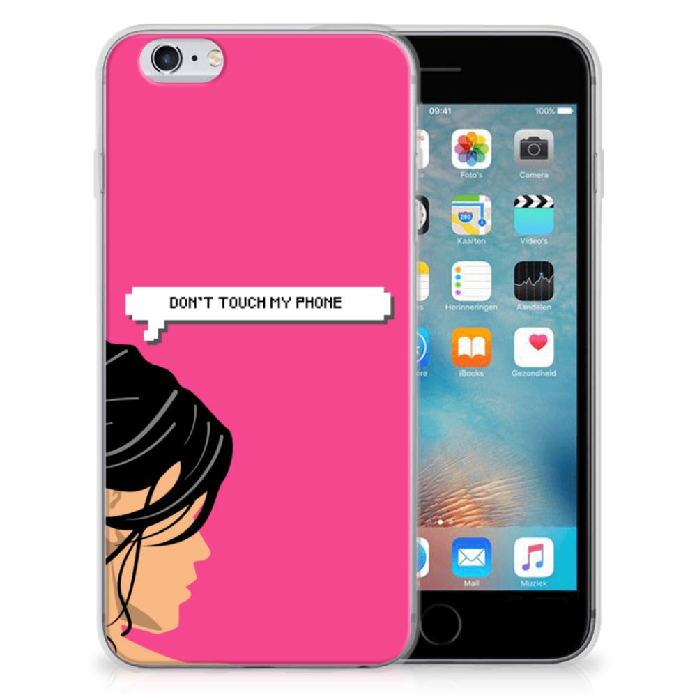 Apple iPhone 6 | 6s Silicone-hoesje Woman Don't Touch My Phone