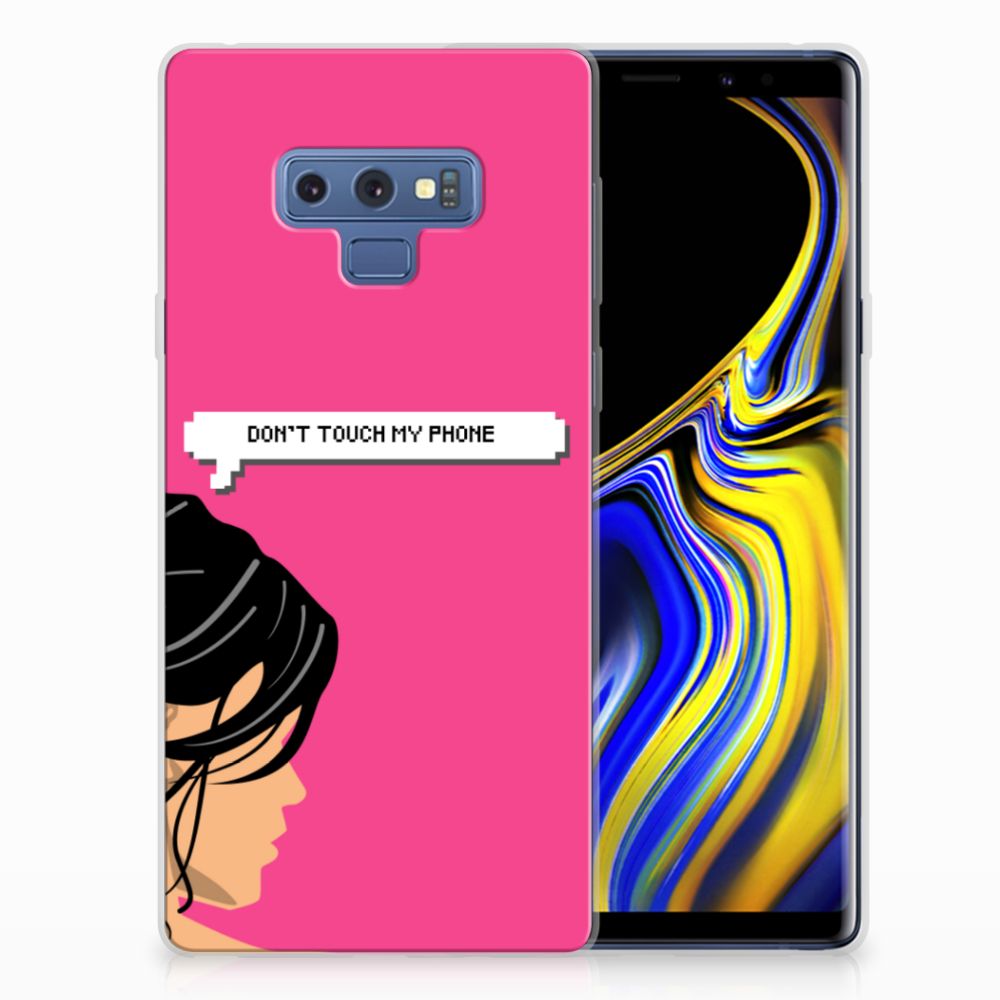 Samsung Galaxy Note 9 Silicone-hoesje Woman Don't Touch My Phone