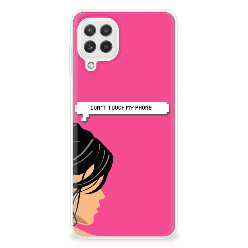 Samsung Galaxy A22 4G | M22 Silicone-hoesje Woman Don't Touch My Phone