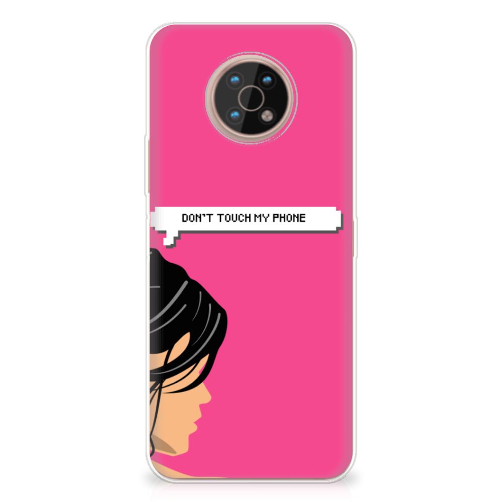 Nokia G50 Silicone-hoesje Woman Don't Touch My Phone