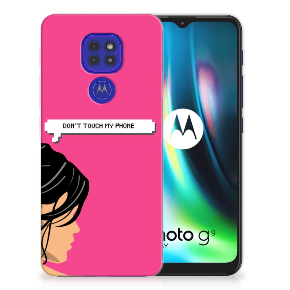 Motorola Moto G9 Play | E7 Plus Silicone-hoesje Woman Don't Touch My Phone