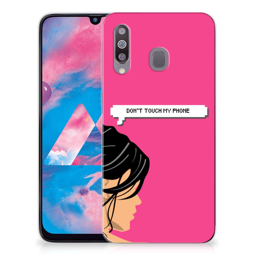 Samsung Galaxy M30 Silicone-hoesje Woman Don't Touch My Phone