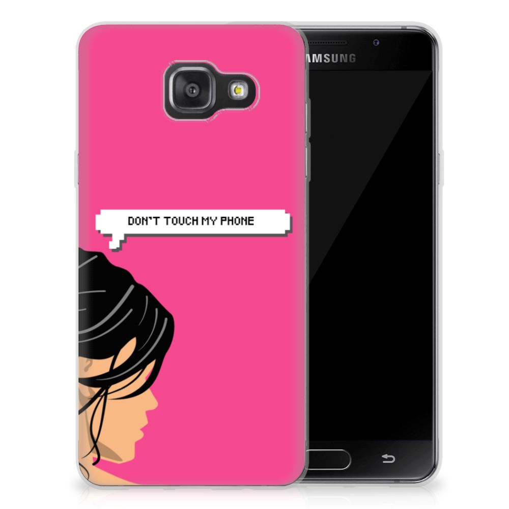 Samsung Galaxy A3 2016 Silicone-hoesje Woman Don't Touch My Phone