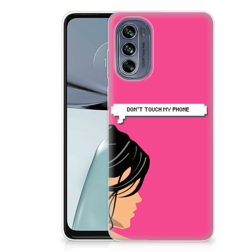 Motorola Moto G62 5G Silicone-hoesje Woman Don't Touch My Phone