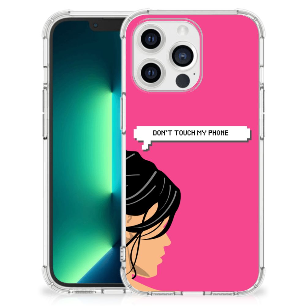 iPhone 13 Pro Max Anti Shock Case Woman Don't Touch My Phone