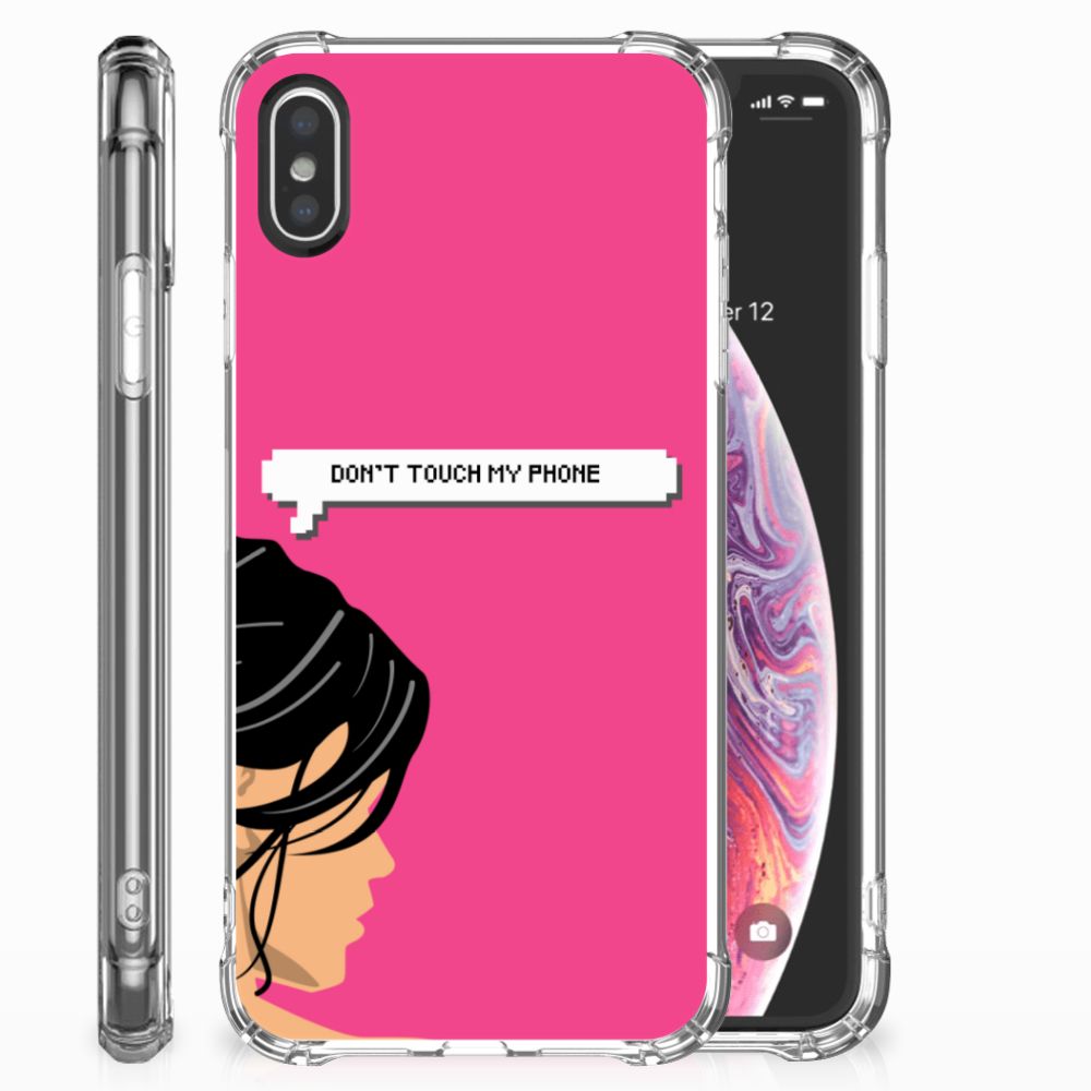 Apple iPhone X | Xs Anti Shock Case Woman Don't Touch My Phone