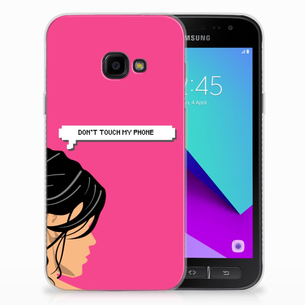 Samsung Galaxy Xcover 4 | Xcover 4s Silicone-hoesje Woman Don't Touch My Phone