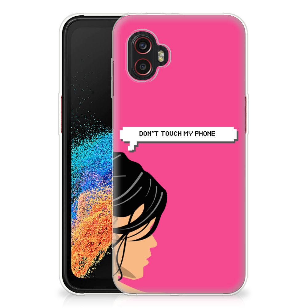 Samsung Galaxy Xcover 6 Pro Silicone-hoesje Woman Don't Touch My Phone