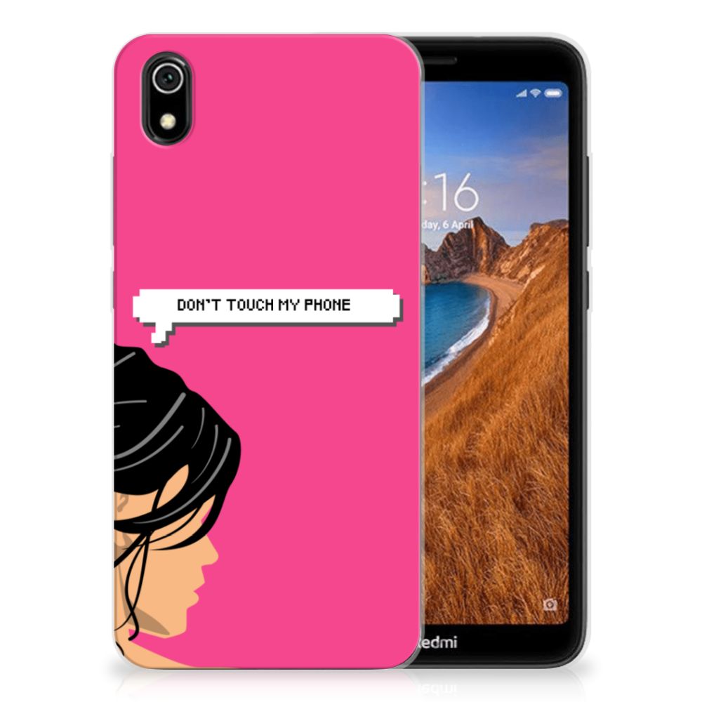 Xiaomi Redmi 7A Silicone-hoesje Woman Don't Touch My Phone
