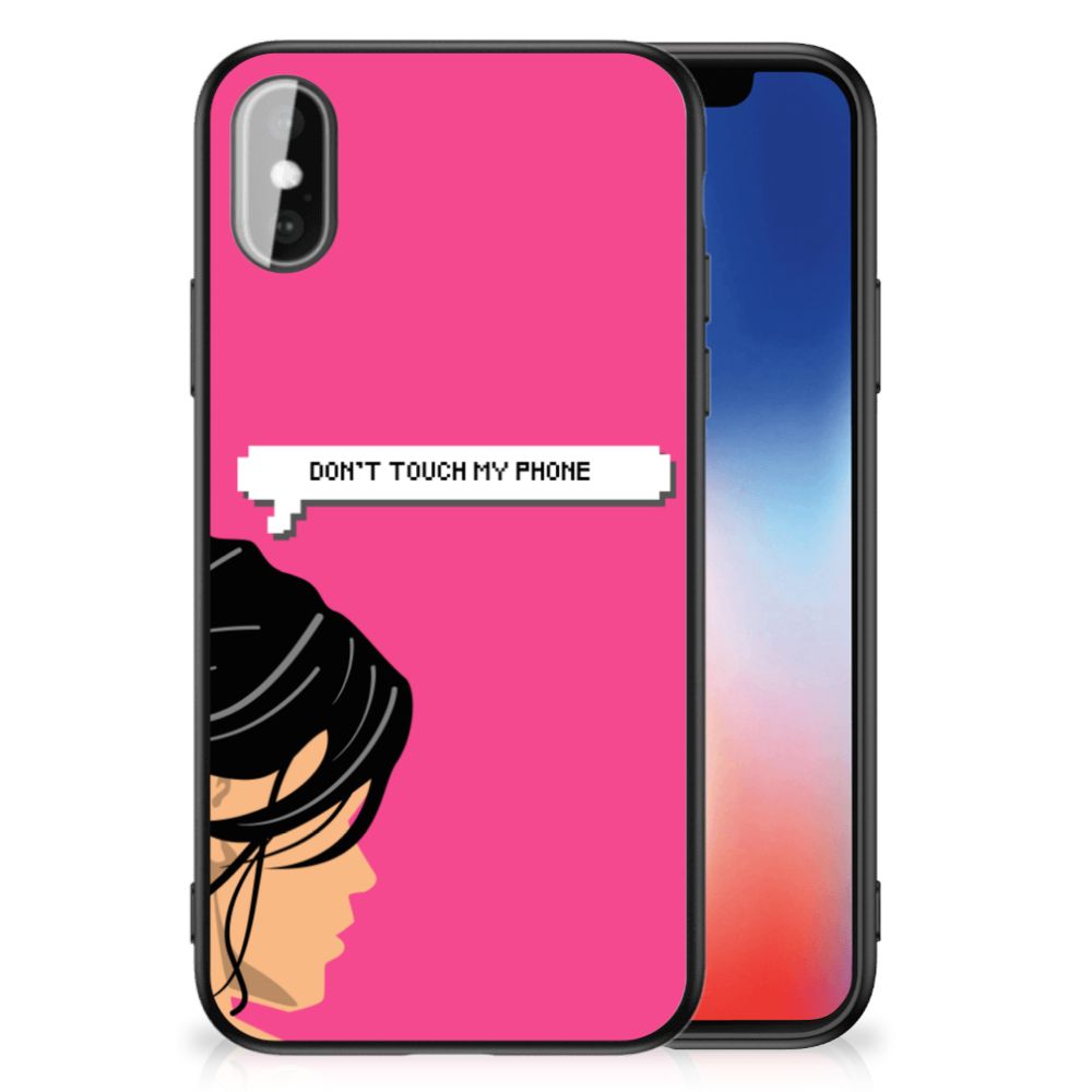 iPhone X | Xs Telefoon Hoesje Woman Don't Touch My Phone
