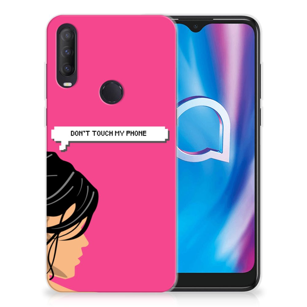 Alcatel 1S (2020) Silicone-hoesje Woman Don't Touch My Phone