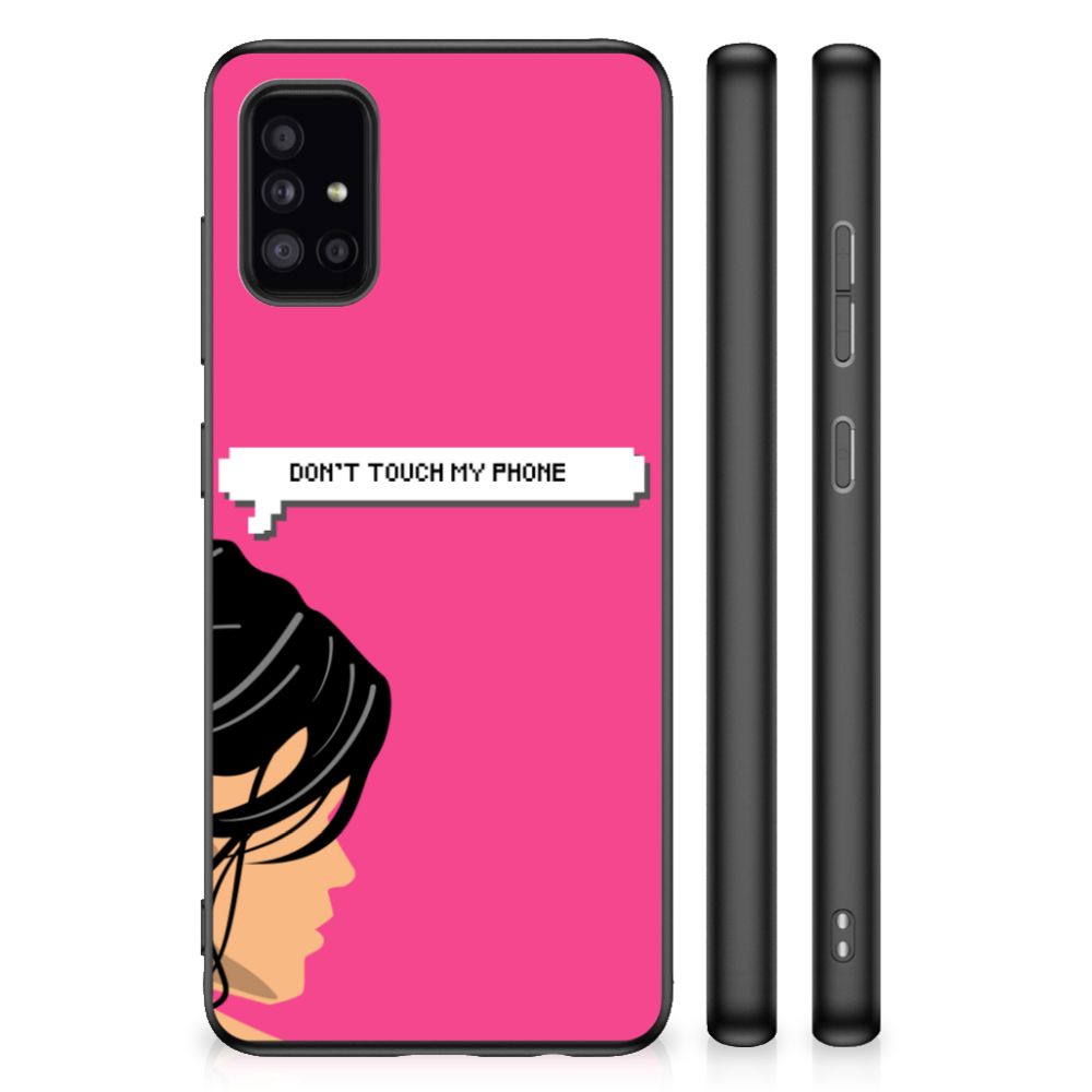 Samsung Galaxy A51 TPU Hoesje Woman Don't Touch My Phone