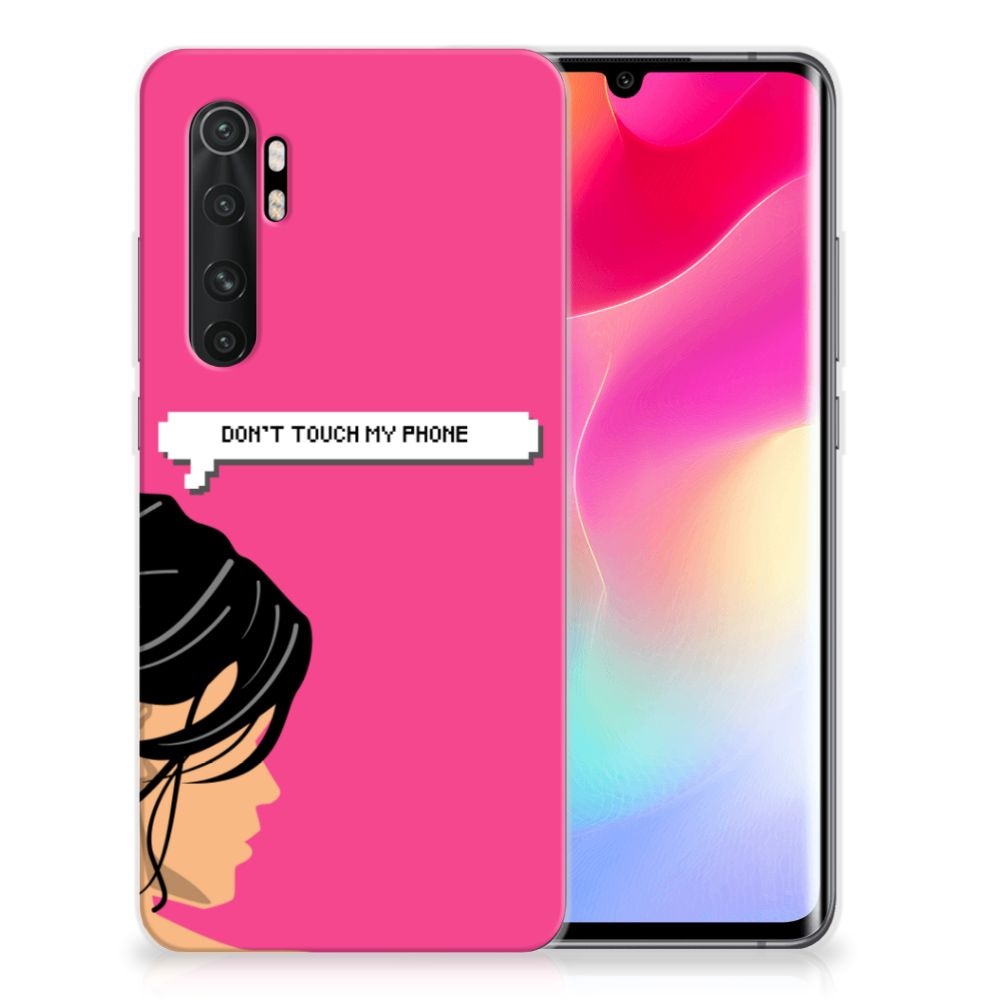 Xiaomi Mi Note 10 Lite Silicone-hoesje Woman Don't Touch My Phone
