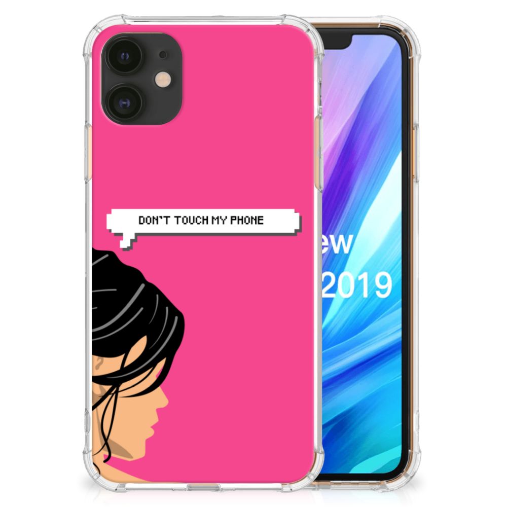 Apple iPhone 11 Anti Shock Case Woman Don't Touch My Phone