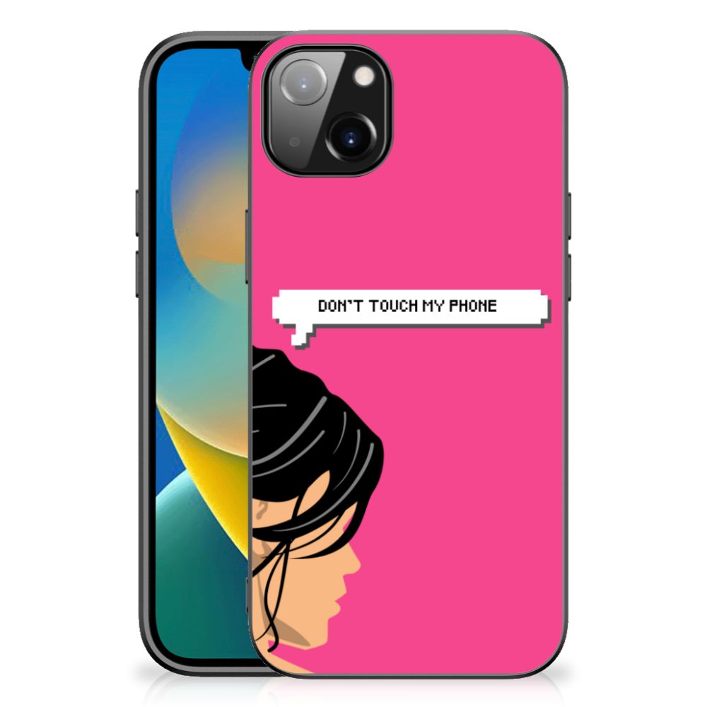 iPhone 14 Plus Telefoon Hoesje Woman Don't Touch My Phone