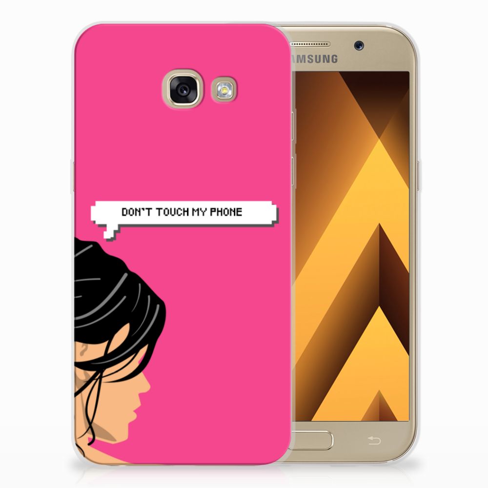 Samsung Galaxy A5 2017 Silicone-hoesje Woman Don't Touch My Phone