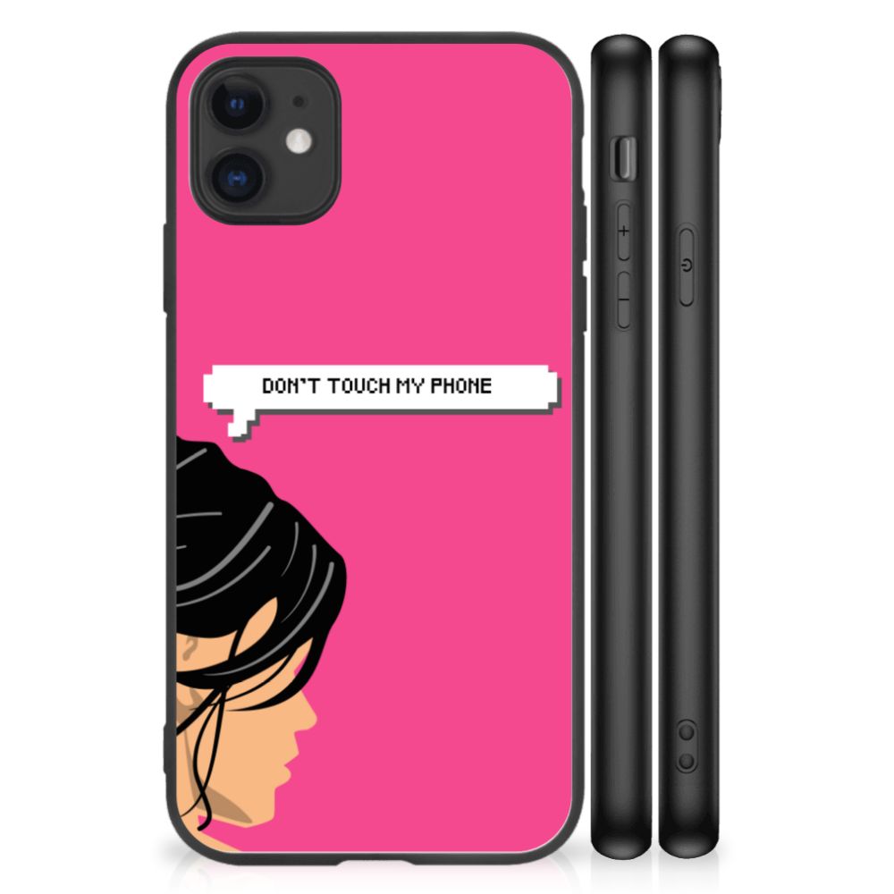 iPhone 11 Telefoon Hoesje Woman Don't Touch My Phone
