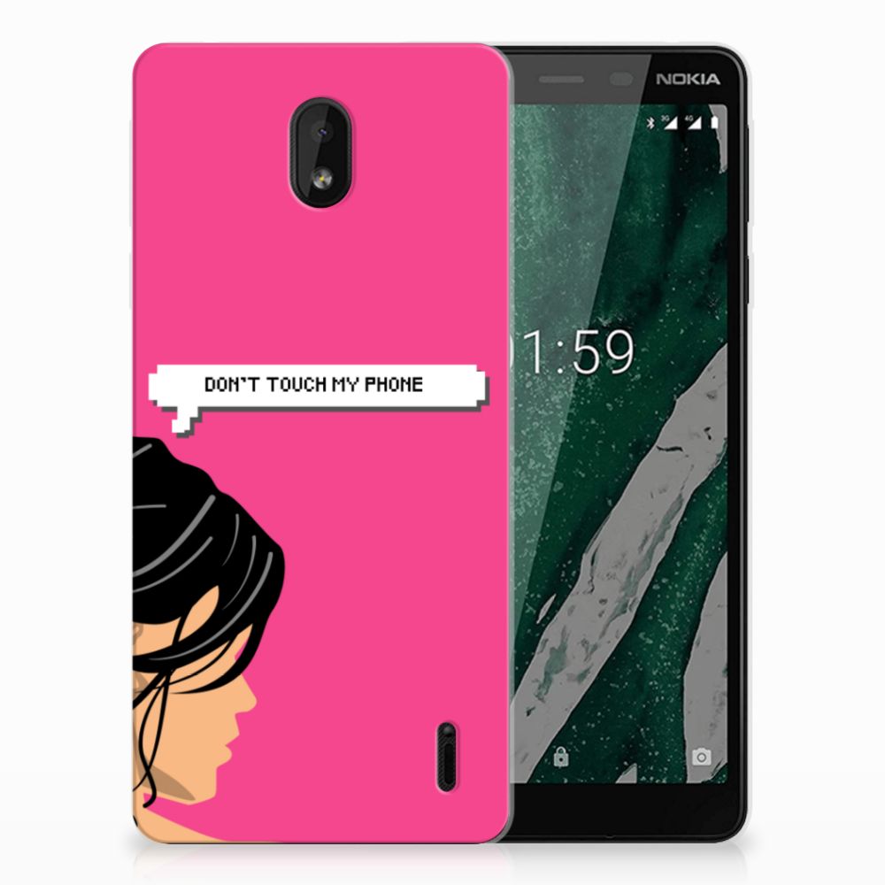 Nokia 1 Plus Silicone-hoesje Woman Don't Touch My Phone