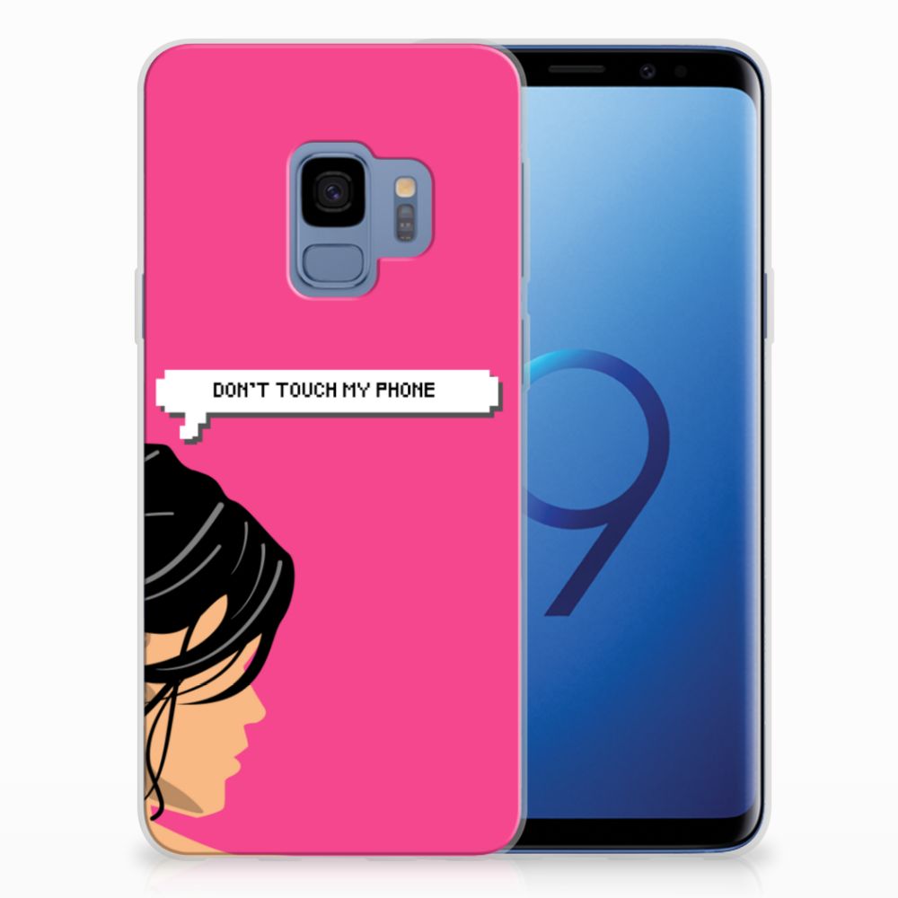 Samsung Galaxy S9 Silicone-hoesje Woman Don't Touch My Phone