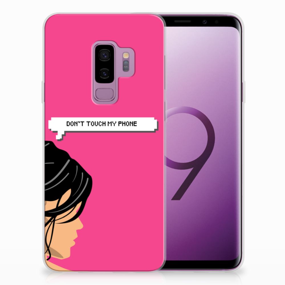 Samsung Galaxy S9 Plus Silicone-hoesje Woman Don't Touch My Phone