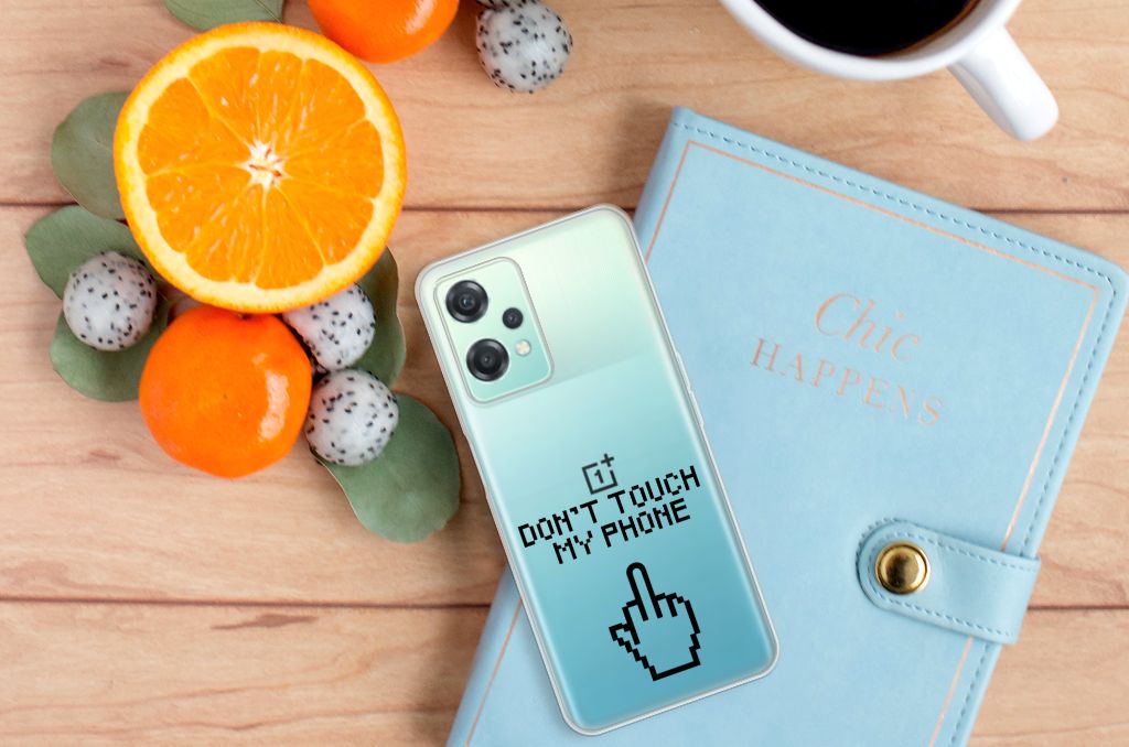 OnePlus Nord CE 2 Lite Silicone-hoesje Finger Don't Touch My Phone
