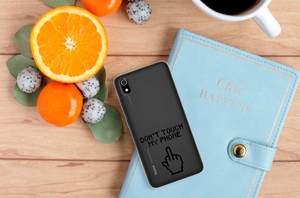 Xiaomi Redmi 7A Silicone-hoesje Finger Don't Touch My Phone